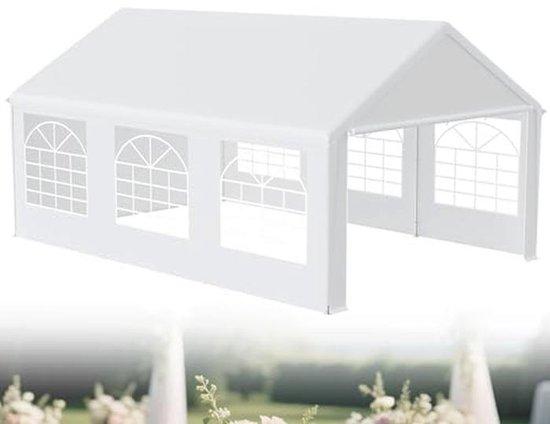 Famanu Partytent 4x6m Wasserfest mit UV-Schutz und Abnehmbaren Seitenwänden - Ideal für Gartenfeiern und Hochzeiten