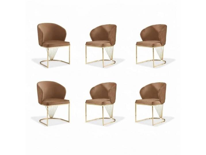 Xlmoebel Sitzgruppe Moderne Holzstühle mit hohem Sitzkomfort für das Esszimmer, (6x Stühle, 6-tlg., 6x Stühle), Hergestellt in Europa