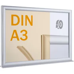 Info Topper aus Aluminium Querformat | A3, silber