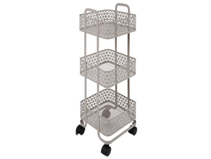 Homeware Aufbewahrungsregal, Taupe, Metall, Uni, 3 Fächer, 25.5x74.5x25 cm, stehend, Ordnen & Aufbewahren, Deko- & Aufbewahrungsboxen, Regalboxen & Stehsammler
