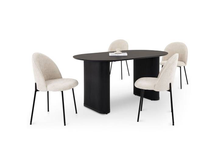 ESSGRUPPE MAXIM CASSIE 5er Set schwarz