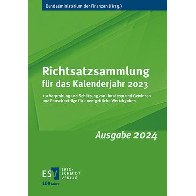 Richtsatzsammlung für das Kalenderjahr 2023, Geheftet von , Erich Schmidt Verlag, 978-3-503-23998-6
