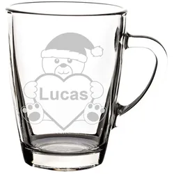 Glasbecher Kaffeebecher 300 ml - Plüschbär - 1 Stück