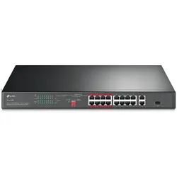 TP-Link 16-Port 10/100 Mbps + 2-Port Gigabit Rackmount Switch mit 16-Port PoE+