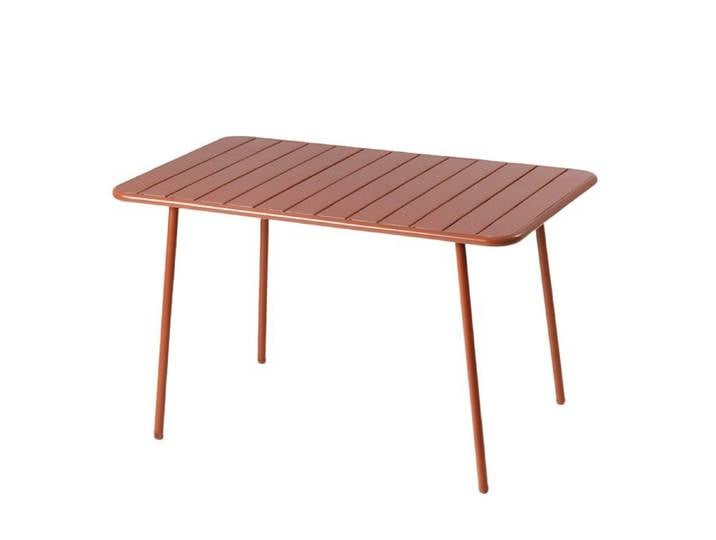 BERGAME - Table de jardin 4 à 6 places 120cm terracotta