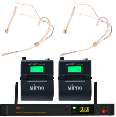 Mipro ACT-5800 MU-55HNS Twin Set noir