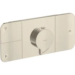 hansgrohe AXOR One Thermostatmodul Unterputzmodell für 3 Verbraucher, 45713820, Farbe: Brushed Nickel