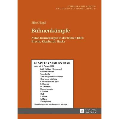 Bühnenkämpfe, Gebundene Ausgabe von Silke Flegel, Peter Lang GmbH, Internationaler Verlag der Wissenschaften, 978-3-631-67894-7