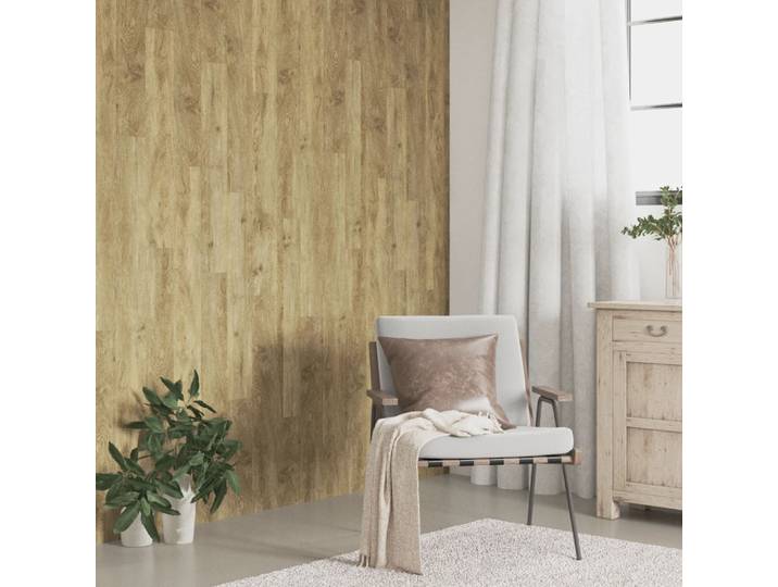 vidaXL Wandpaneele Holzoptik Braun PVC 4,12 m²