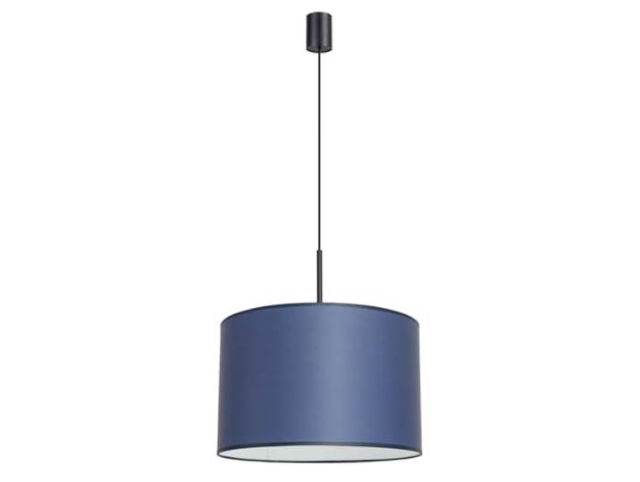 SOLLUX lighting Suspension Luminaire - Lustre Plafonnier - Lampe de Plafond - PVC - 1 Abat-jour - Lampe LED Ampoule - Bleu Marine Nevia