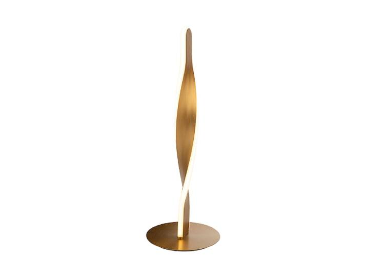 LED Design Tischlampe „Twist“ Gold gebürstet Schuller