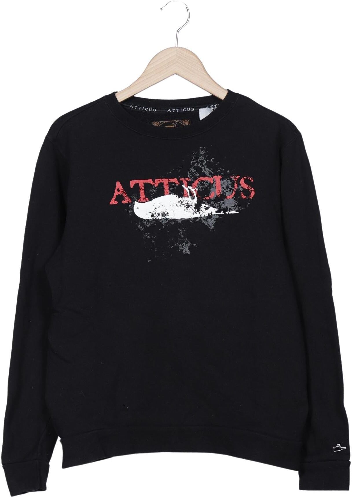 Atticus Herren Sweater, Schwarz, Gr. S, Baumwolle - Second Hand