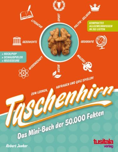 Robert Junker - Taschenhirn. Allgemeinwissen in Listen. Allgemeinbildung zum Lernen, Abfragen und Quiz spielen. - Preis vom 09.10.2026 07:28:09 h