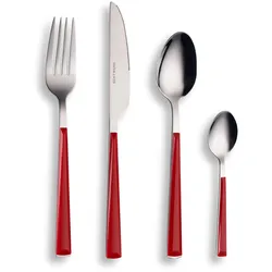 ECHTWERK Besteck Set "Basic" 24tlg rot