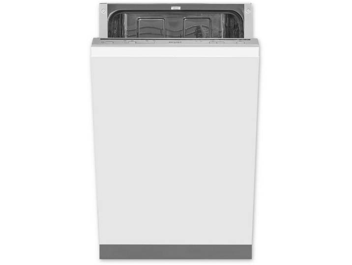 exquisit vollintegrierbarer Geschirrspüler EGSP1009-E-030E silber, 9 l, 9 Maßgedecke, Kompakt und ideal für kleine, schmale Nischen, kleine(Single)Haushalte
