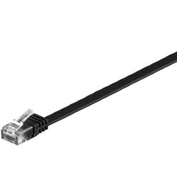 MicroConnect V-UTP601S-FLAT RJ45 Patchkabel 1 m Schwarz 1 St.