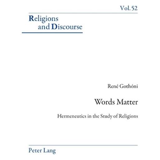 Peter Lang Words Matter (Englisch, Softcover, René Gothóni) (56024807)