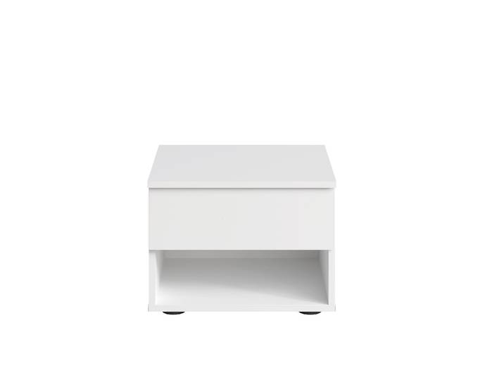 Masseno Nachttisch SILVA Nachtschrank Beistelltisch für Schlafzimmer 45 x 35 x 35 cm Weiß