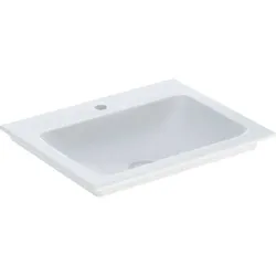 Geberit ONE Möbelwaschtisch Abgang vertikal, 60x14x48cm, 505.010.01.1, Ausführung: Hahnloch mittig
