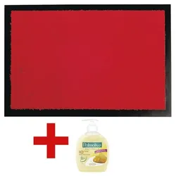 HAMAT Fußmatte »Candy« inkl. Flüssigseife »Naturals - Milch & Honig« rot, 90 cm