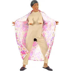 Widmann Exhibitionisten Oma mit Sexy Overall und Morgenmantel (L)