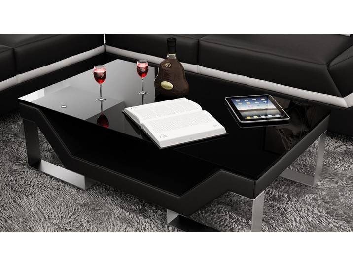 Xlmoebel Couchtisch Designer Beistelltisch SR4407 aus Glas im minimalistischen Design (Beistelltisch, Couchtisch SR4407), Hergestellt in Europa