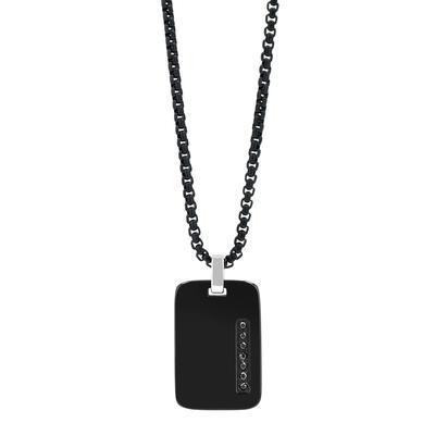 Kette ohne Anhänger ADELIA´S "Halskette mit Anhänger – aus Edelstahl", schwarz, Halsketten, Damen, 60cm, Edelstahl, Schöne Geschenkidee zum Jubiläum