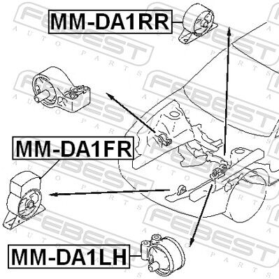 Febest Lagerung, Motorda1rr Hinten Für Mitsubishi