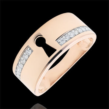 Edenly Ring Kostbares Geheimnis - RosÃ©gold und Diamanten - 18 Karat