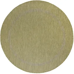 Küchenteppich Uni Robust Waschbar Strapazierfähig Terrasse Garten Rund Grün 120x120 cm OEKO-TEX Schadstoffgeprüft – ALSTER von Kadima Design