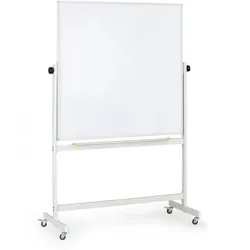 Mobiles, drehbares, magnetisches Whiteboard, lackierte Oberfläche, 1200 × 1200 mm