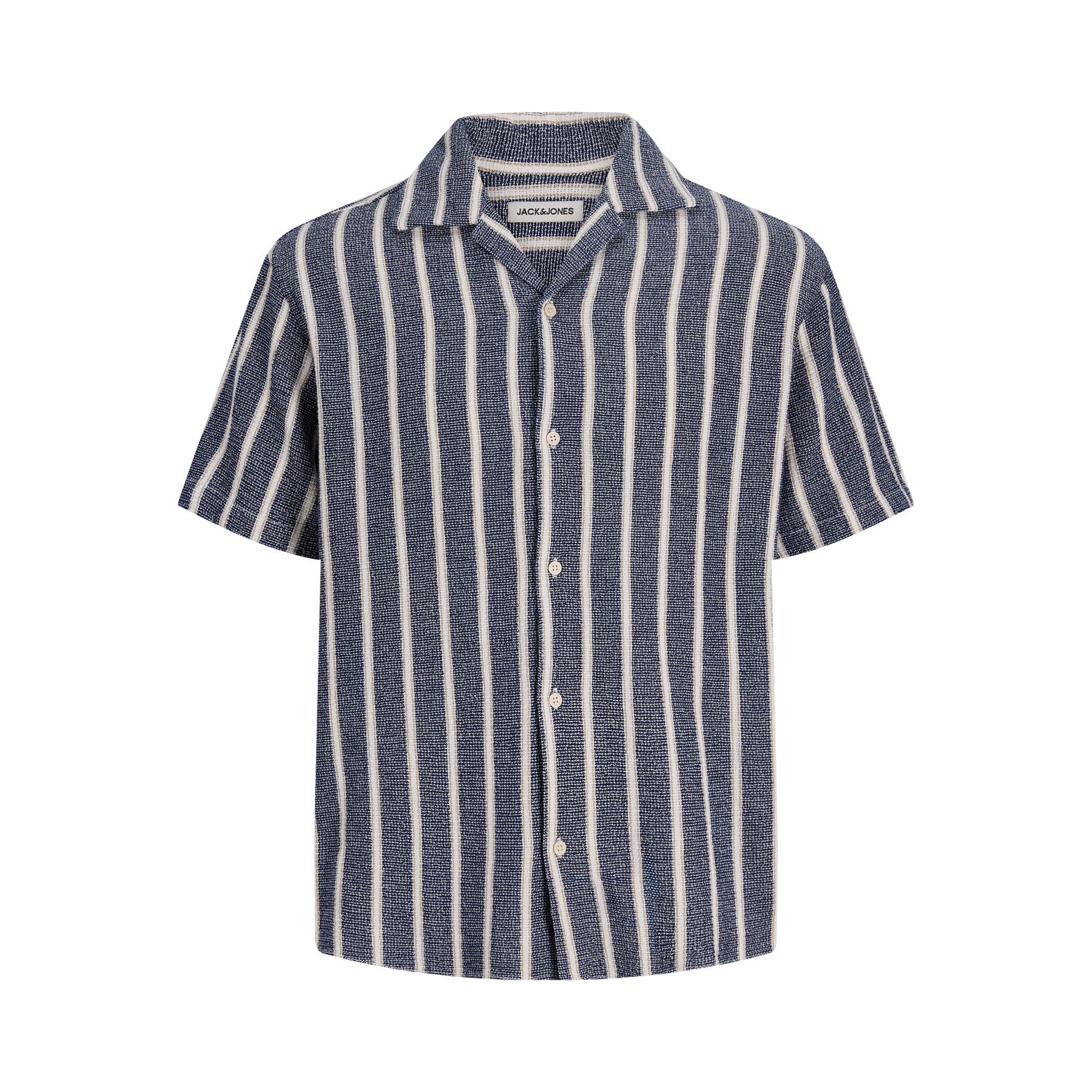 Jack & Jones Overhemden Coba Stripe Resort Shirt Blauw