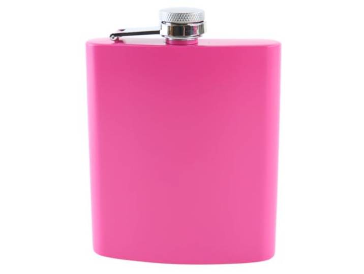 HIXA Heupfles - Roze - Flacon - Veldfles - RVS - Drinkfles - Platvink - 200ml - PINKY