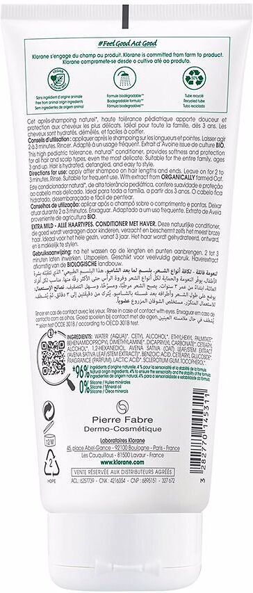 Klorane ULTRA-GENTLE conditioner with oat milk 200 ml