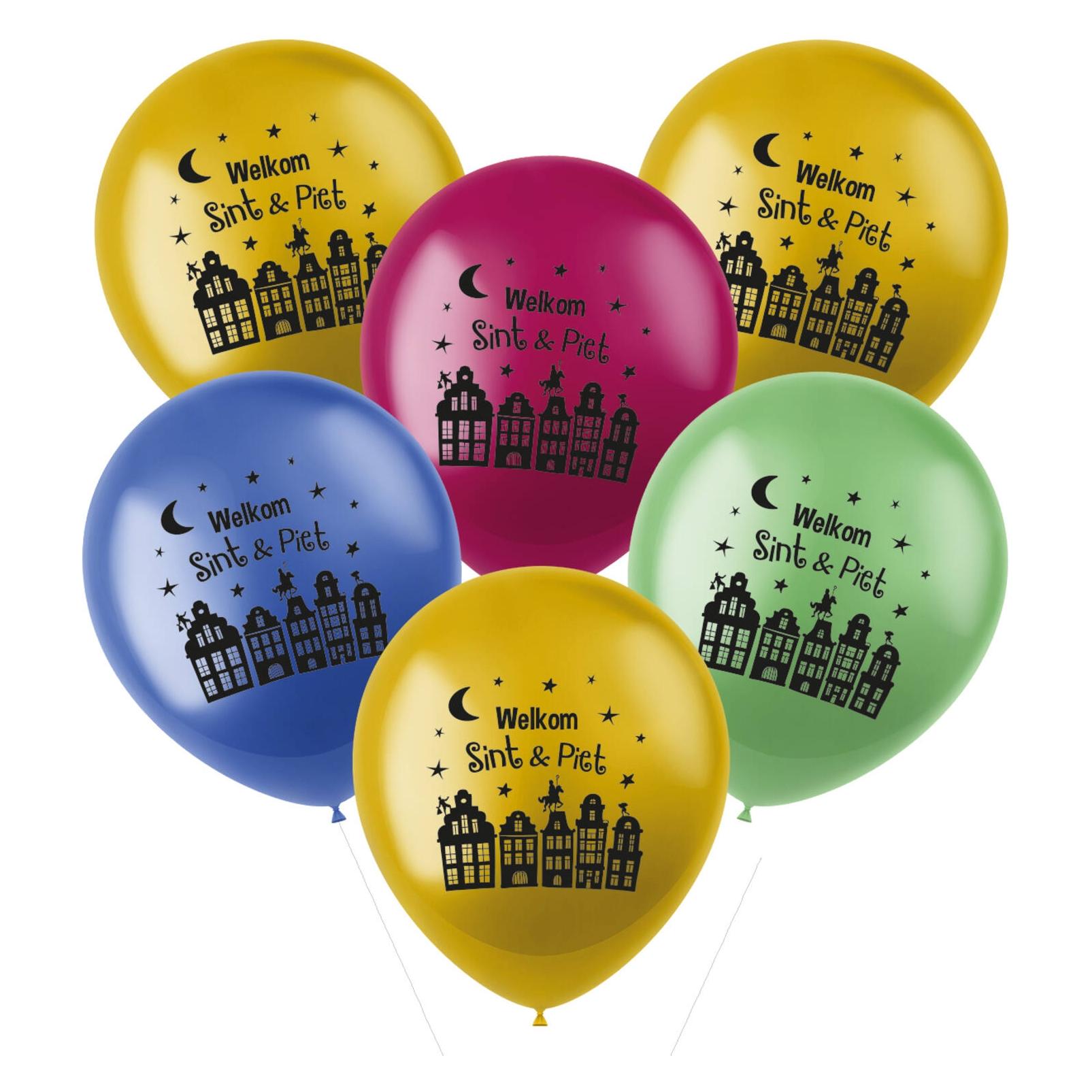 Folat Luftballons 'Welcome Sint & Piet' Mehr (6x) (66991)