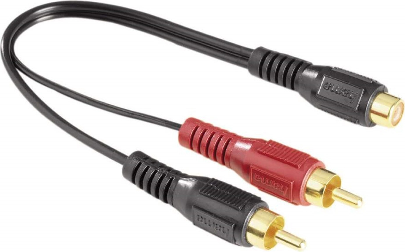Hama Subwoofer-adapter: 2x RCA naar RCA tulpstekkers
