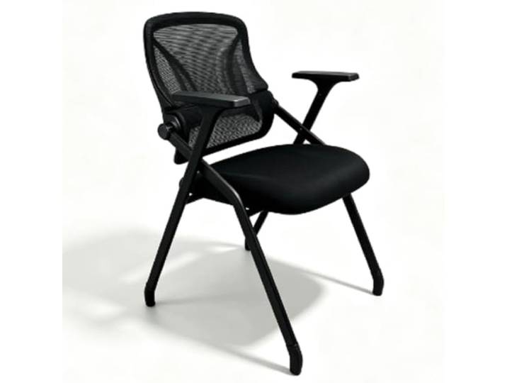 YPIOUREN Esszimmer Stühle, Stuhl mit Armlehne, Stuhl Esszimmer Weiches Sitzkissen, Verstellbare Rückenlehne, Leicht zu Verstauen, Hervorragende Atmungsaktivität(Black)