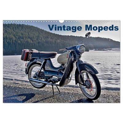 Vintage Mopeds (Wandkalender 2027 DIN A3 quer), CALVENDO Monatskalender