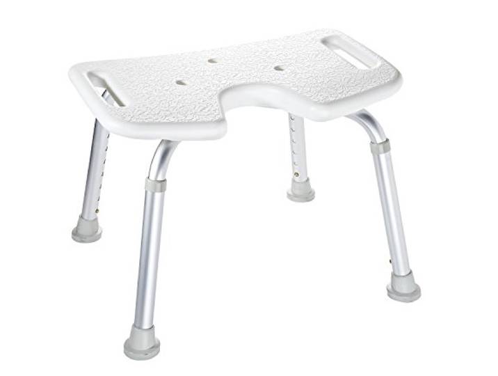 RIDDER Assistent A0050501 Bad-Hocker, Dusch-Hocker mit Hygieneausschnitt, weiß