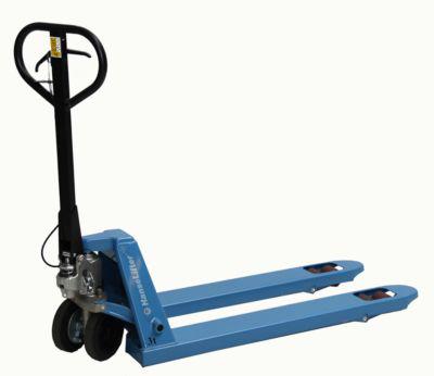 Hubwagen 3t mit Bremse, Gummi/ PU Tandem