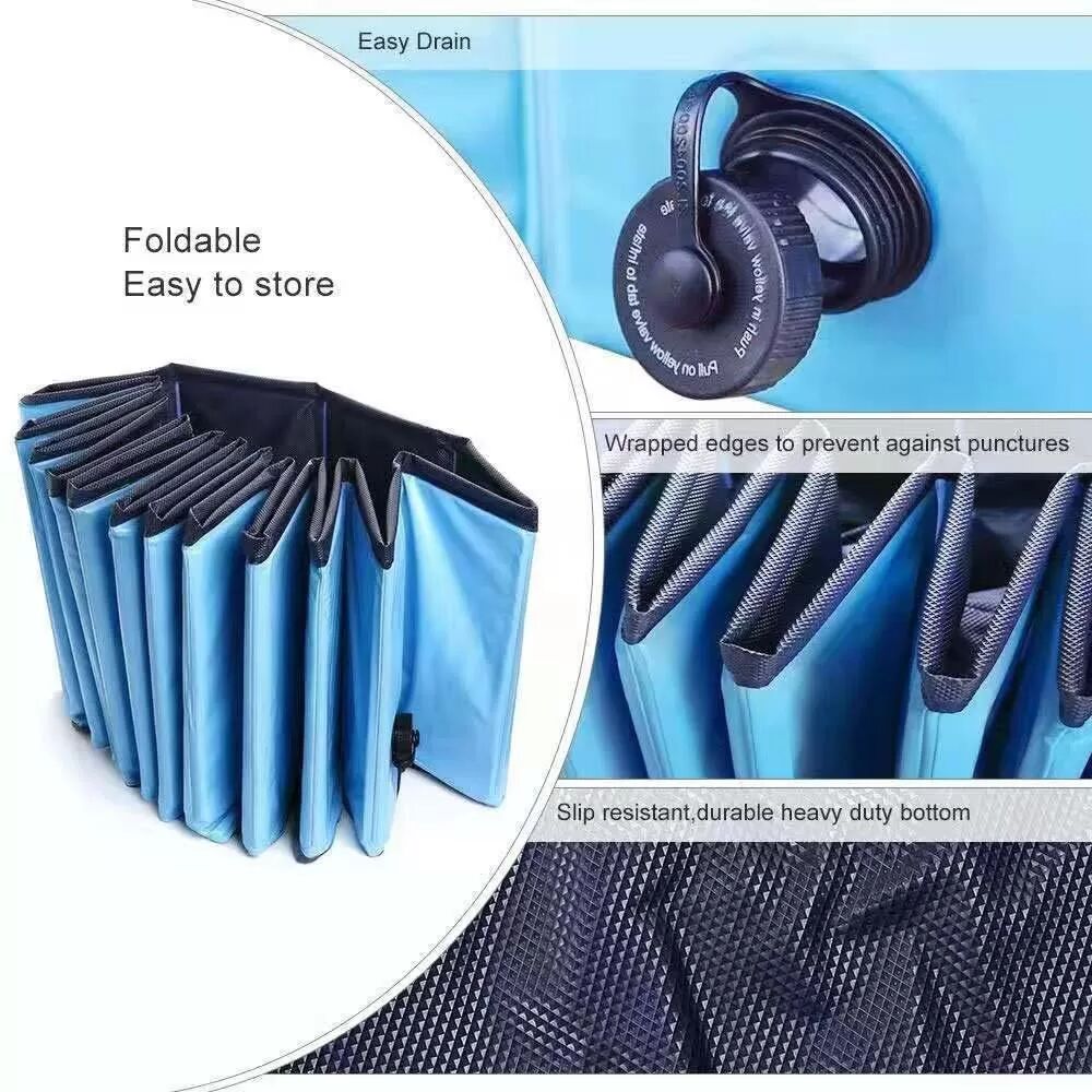 INF Faltbares Haustier-Schwimmbad mit Anti-Rutsch-Material - Ideal für Hunde und Katzen XS