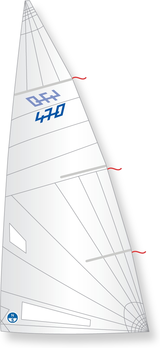 North Sails 470 N17-L26 MAINSAIL White