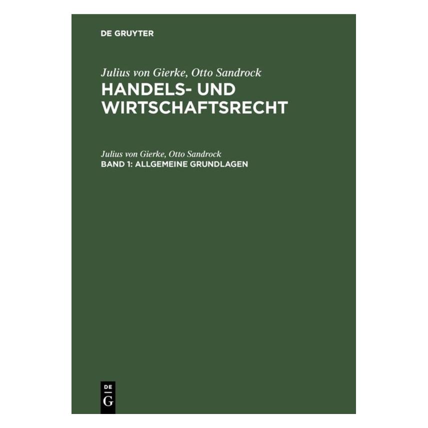 De Gruyter Gierke:Julius von Gierke Otto Sandrock (Deutsch, Hardcover, Julius von Gierke, Otto Sandrock) (67760188)