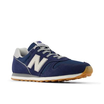 Sneaker NEW BALANCE "373", Herren, Gr. 40,5, blau (nb navy), Leder, Synthetik, Schuhe Sneaker