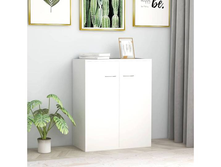 vidaXL Sideboard vidaXL Sideboard Weiß 60x30x75 cm Holzwerkstoff