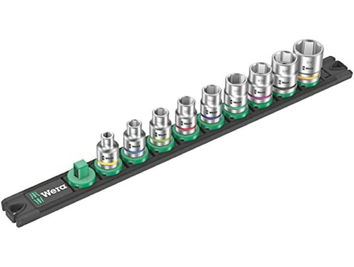 Wera 05005450001 Barre magnétique pour douilles B Imperial 1\, Jeu de douilles Zyklop\, 3/8\ \, système impérial\, 9 pièces