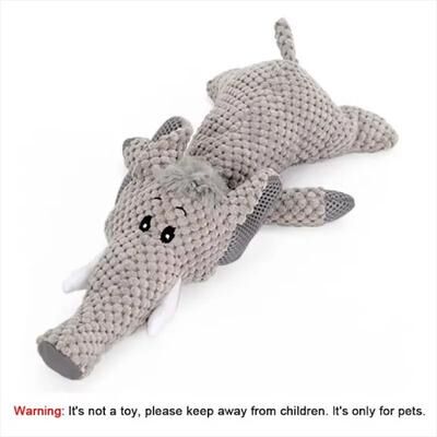 Uplift Essentials Safari Series Ultra Resilient Squeaky Pet Toy elephant