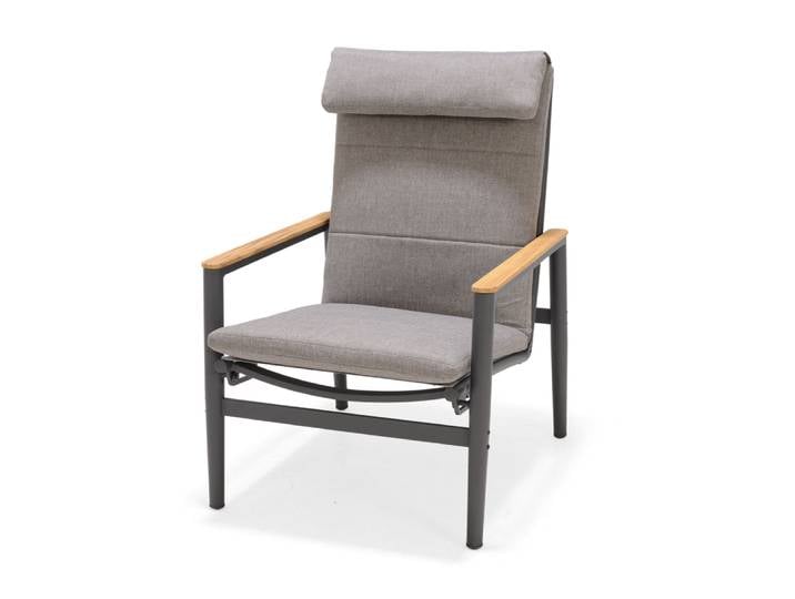 2er Set ScanCom Topaz Lounge Sessel Aluminium / Teak