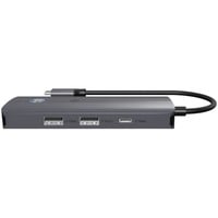 IB-DK4081-SO, Dockingstation aluminium, PD, HDMI, USB-C, USB-A