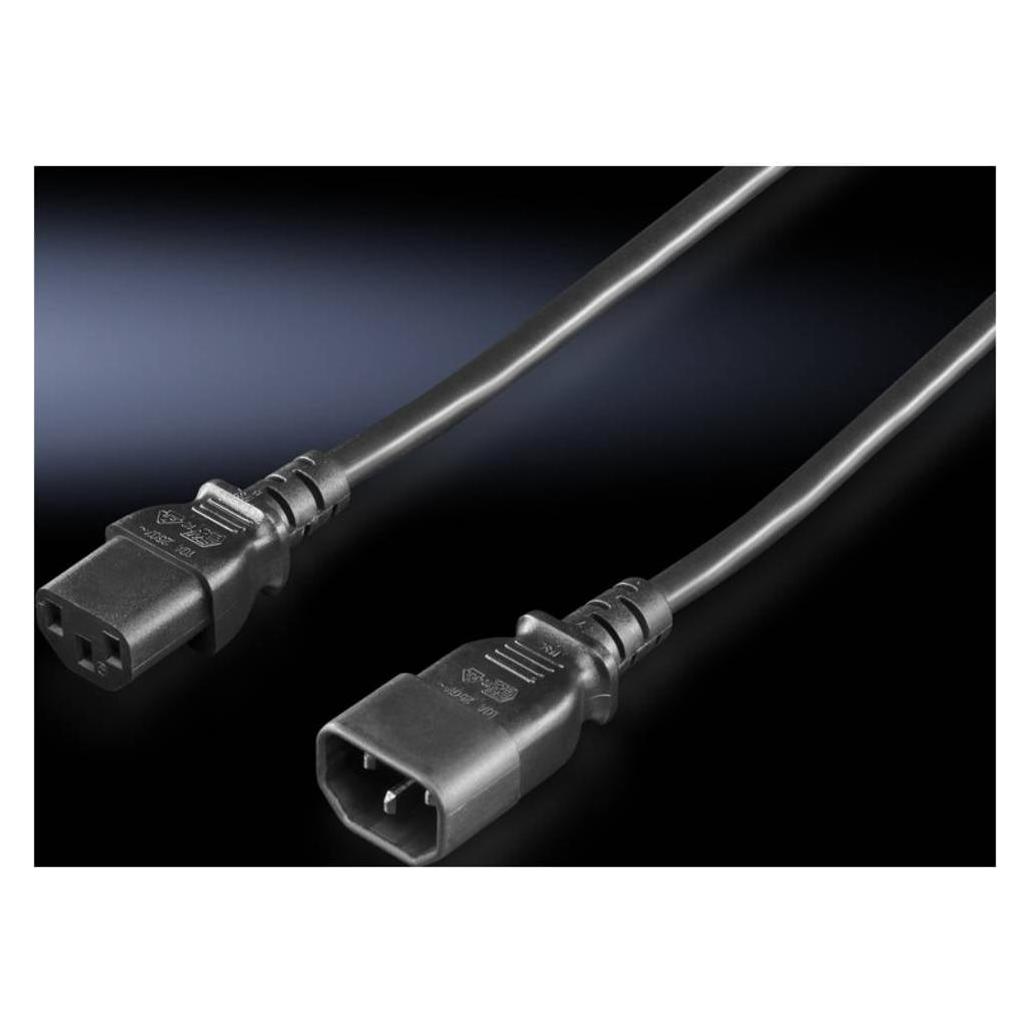 Rittal Connection cable for PSM rail C13 (jack) and C14 (connector) Lenght:, 2 pc(s) (7856014)
